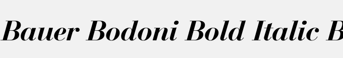 Bauer Bodoni Bold Italic BT